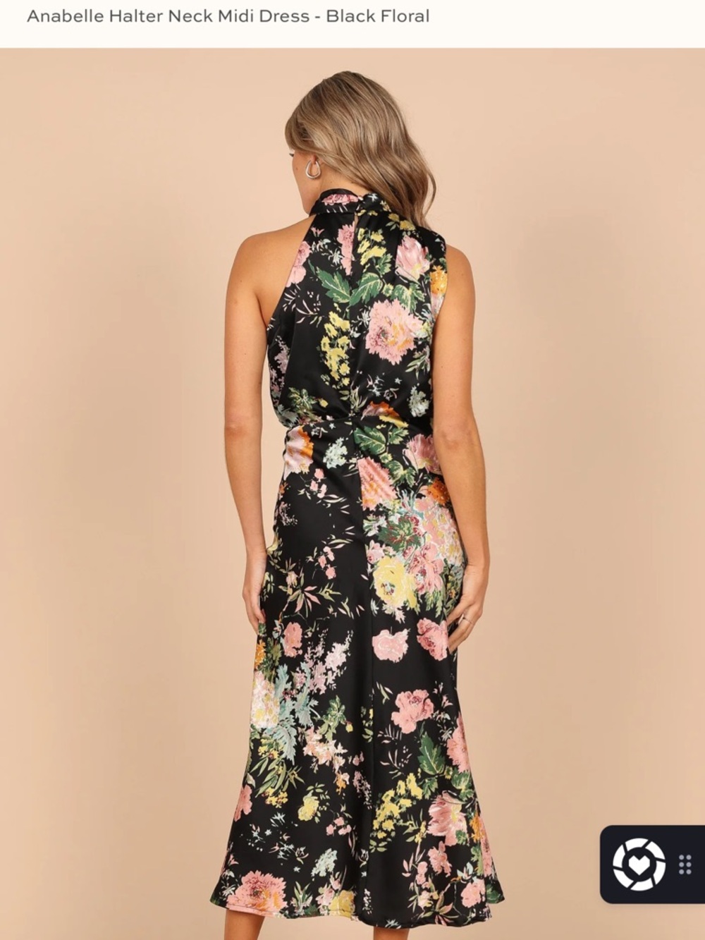 Petal & Pup Anabelle Halter Neck Midi Dress - Picture 3 of 5